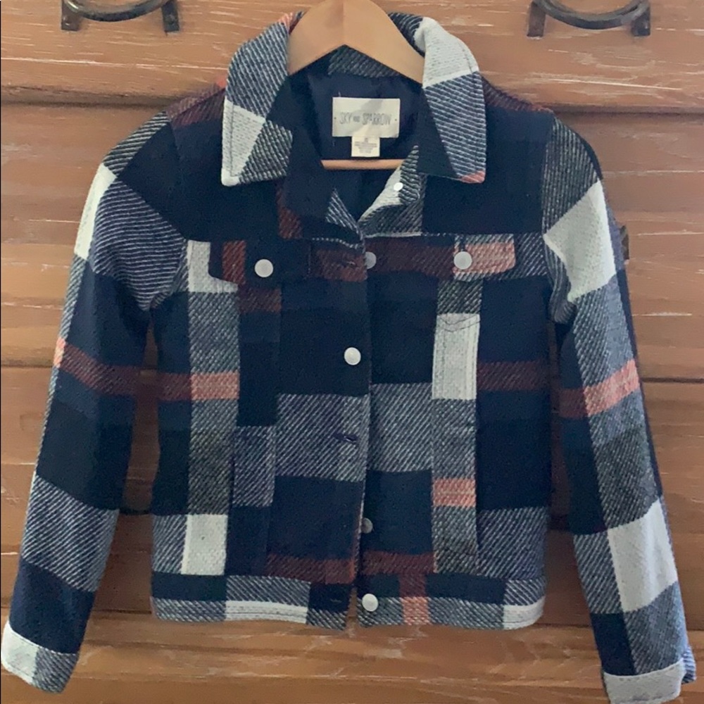 Sky and Sparrow plaid jacket - NWOT
